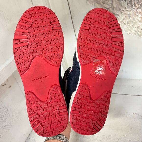 Isabel Marant Red and Navy Athletic Shoes - Picture 8 of 8